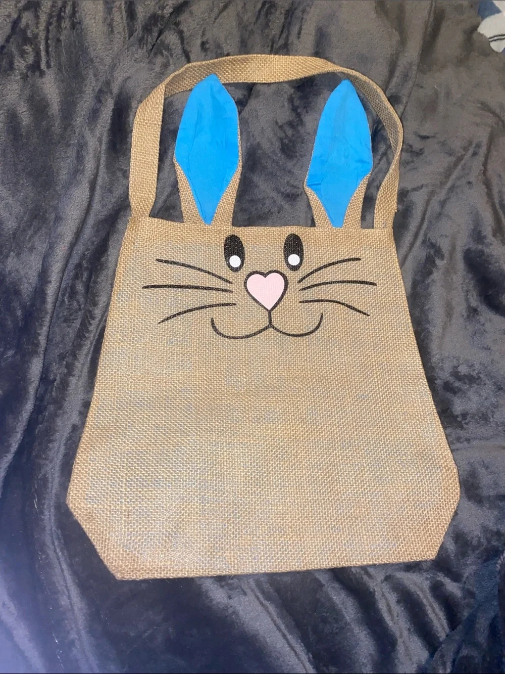 Kids Bunny Tote Bag with Blue Ears